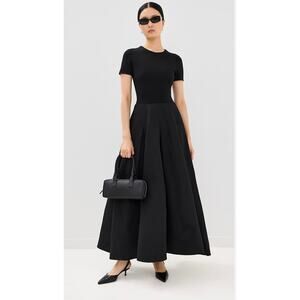 STAUD Hopper Mixed Media Black Gown - Size 2 - New!